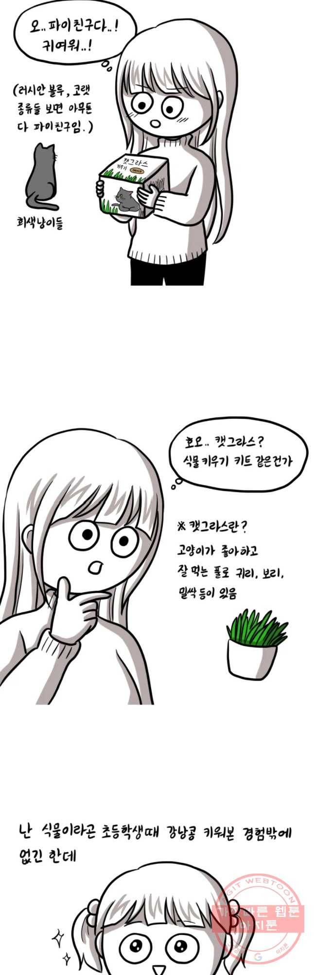 쓰레기 머학생 144화 식물 키우는 만화 2