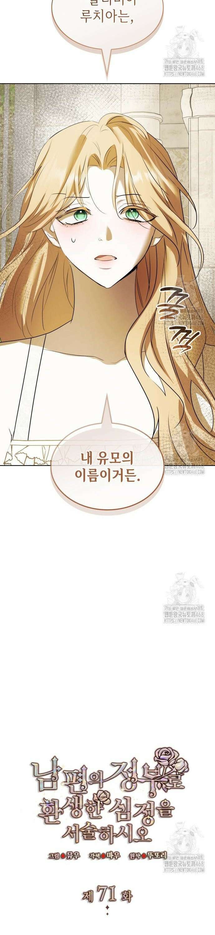 남편의 정부로 환생한 심정을 서술하시오 71화 6