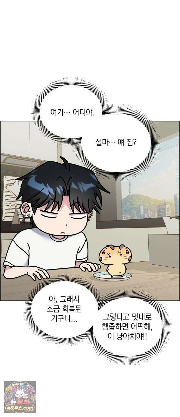 냥냥찍찍! 36화． 햄줍했는데 사람임 12